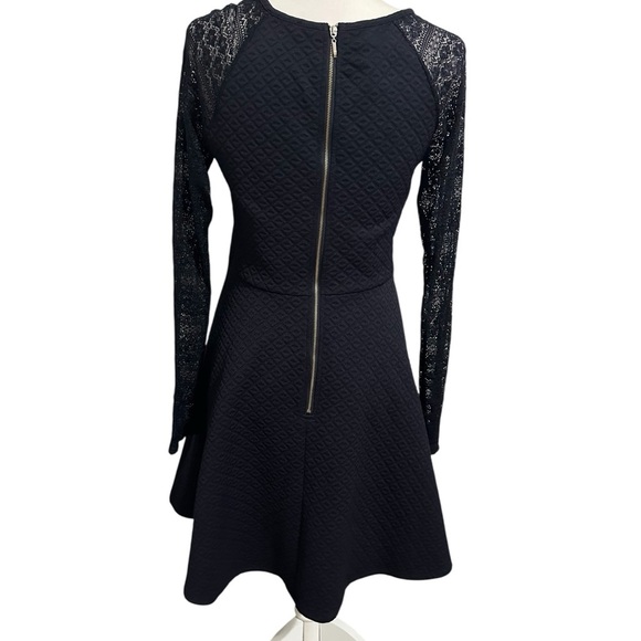 Altar'd State Black Fit and Flare Lace Sheer Long Sleeve Dress Large WhimsiGoth - Picture 3 of 13